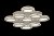 Люстра LED WL X8857-9 WH  акрил ПДУ 205 Вт. Brillares (Код: 16091)